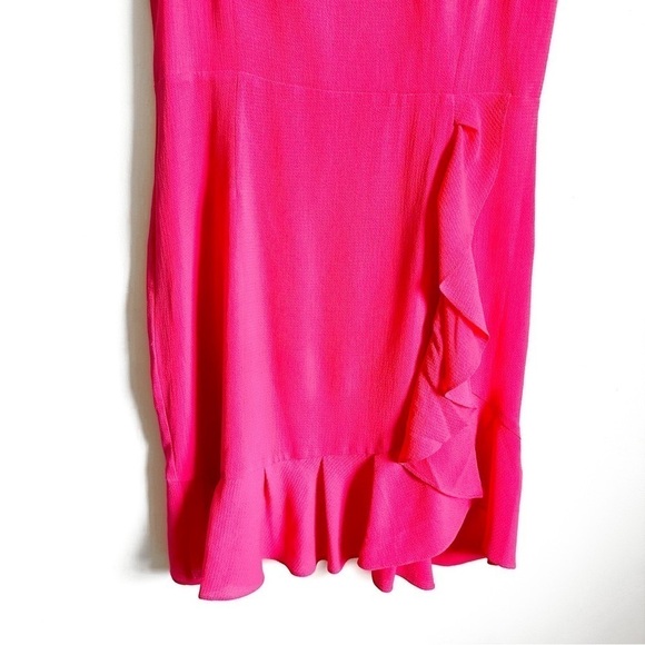 Betsey Johnson Petite Mock-Neck Ruffled Sheath Dress sz 10P - Picture 5 of 8